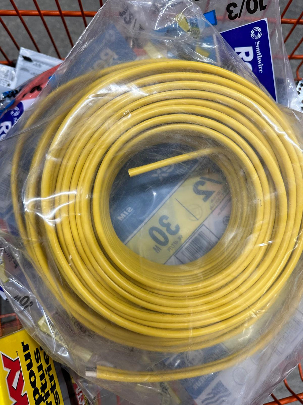 14/2 Copper Electrical Cable — orange coil