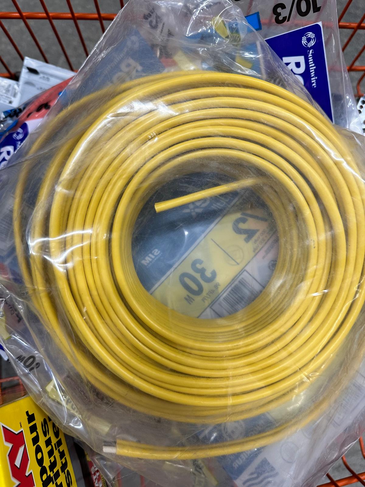 14/2 Copper Electrical Cable — orange coil