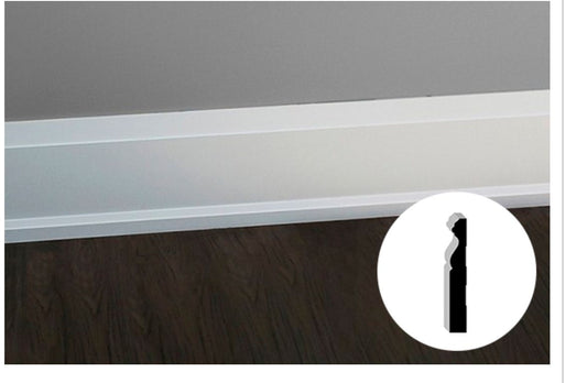 Modern White Baseboard Molding - Sleek Design